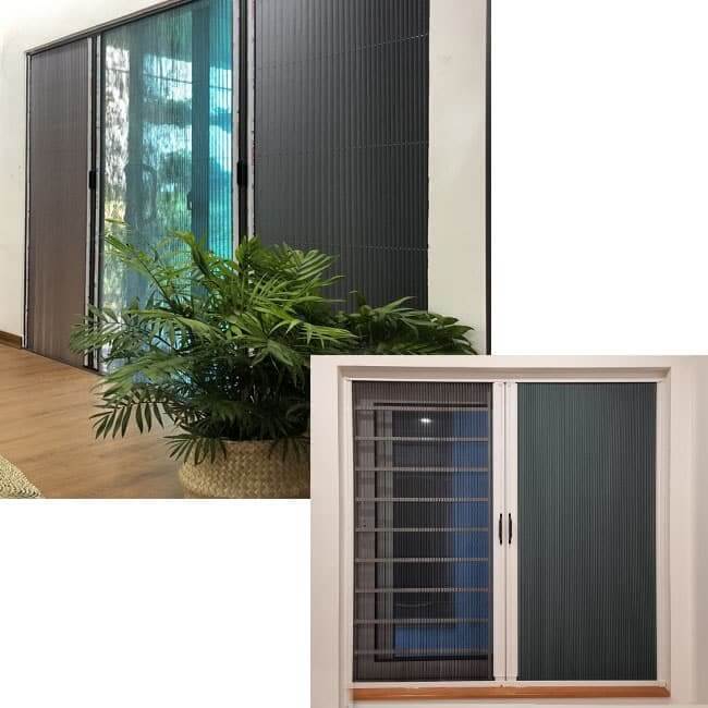 Cửa Lưới Chống Muỗi Kết Hợp Rèm tổ ong