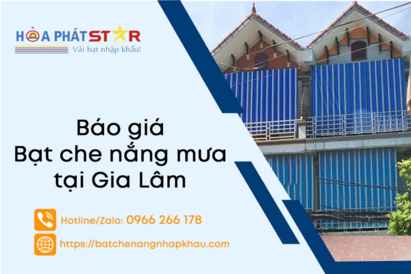 Lắp Đặt Bạt Che Nắng Tại Gia Lâm - Tham Khảo Báo Giá Chi Tiết