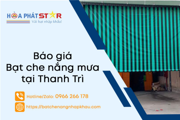 Báo Giá Lắp Đặt Bạt Che Nắng Tại Thanh Trì - Tiết Kiệm Chi Phí